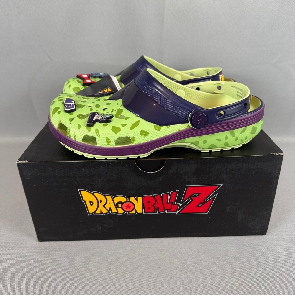 Crocs Cell Dragon Ball Z Classic Clog Mens 8 Green Purple W10 211205-90H New NIB